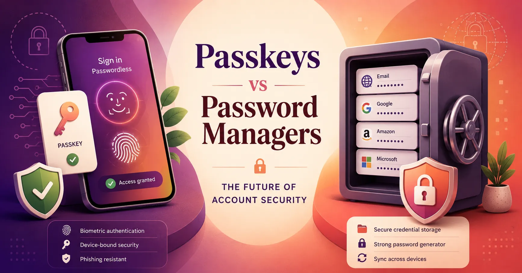 passkeys vs password managers